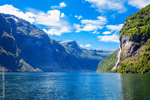 Geiranger at Geirangerfjord, Norway Poster Mural XXL