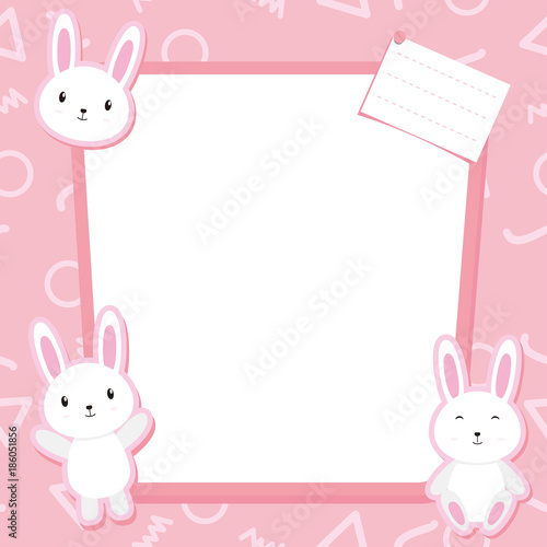 Cute Bunny Frame Stock Vector Adobe Stock