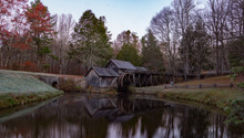 Old Grist Mill And Lake On Blue Ridge Parkway