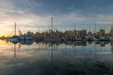 Sunrise In Vancouver Stanley Park  And Coal Harbour 