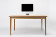 © dohee - computer on the wood desk isolated on the white background.