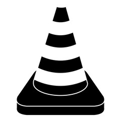 Canvas Print - construction cone isolated icon vector illustration design