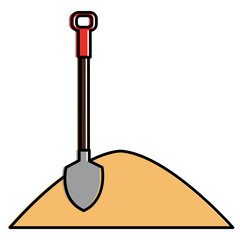 Wall Mural - sand with shovel icon vector illustration design