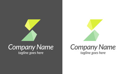 logo design with S letter initial alphabet s