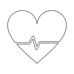 Canvas Print - Heartbeat medical symbol icon vector illustration graphic design