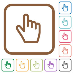 Poster - Hand cursor simple icons