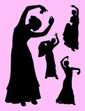 Fototapeta Sypialnia - Flamenco dancer silhouette. Good use for symbol, logo, web icon, mascot, sign, or any design you want.