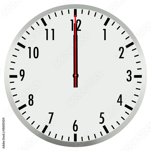 Horloge Murale Midi Ou Minuit Stock Photo Adobe Stock Horloge Murale Midi Ou Minuit Stock Photo Adobe Stock