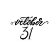 © Айгуль Елкундиева - Lettering October 31. Vector illustration.
