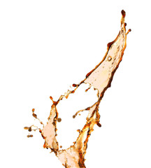 Wall Mural - Cola splash on white background