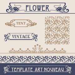 Set vectors art nouveau - lots of useful elements to embellish your layout