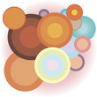 abstract background of colored circles