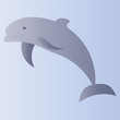 graphic dolphin on an abstract background