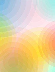 Abstract Circles of Color and Transparency Background Illustration