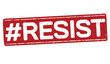 Hashtag: Resist grunge rubber stamp