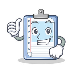 Poster - Thumbs up clipboard character cartoon style