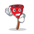 Thumbs up plunger character cartoon style