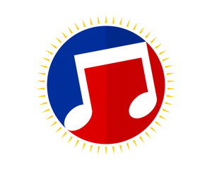 Wall Mural - musical notes icon silhouette tone tune key image vector