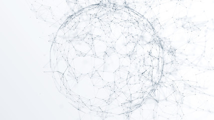 Wall Mural - abstract futuristic network on background illustration
