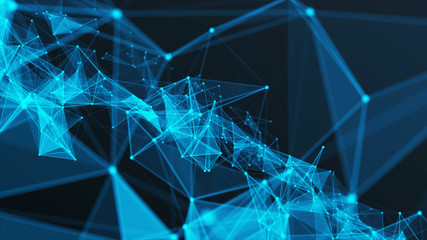 Wall Mural - abstract futuristic network on background illustration