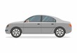 Gray Automobile on White Background 