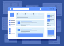 Social Network Website Wireframe Interface Template