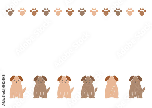 犬と肉球 イラスト 素材背景 フレーム Buy This Stock Vector And Explore Similar Vectors At Adobe Stock Adobe Stock