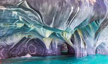 Nature's Art In Blue At The Marble Caves In Chile (catedral De Marmol)