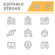 © motorama - Set line icons of electrical generator