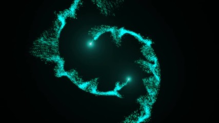 Wall Mural - opening intro flash light, lens flare, rotation particles. 3d rendering
