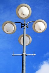 street lamp with blue sky stock photo