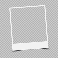 Wall Mural - retro photo frame with shadow. vector illustration
