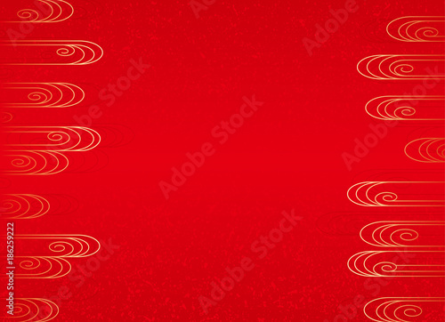 流水文様　和風の背景素材