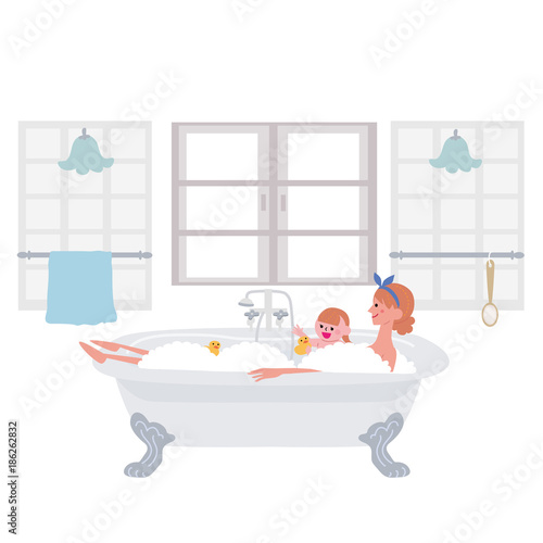 入浴 お風呂 イラスト 親子 Buy This Stock Vector And Explore Similar Vectors At Adobe Stock Adobe Stock