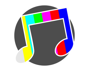 Wall Mural - musical notes tv channels tone tune rhythm image vector