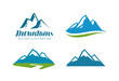 Mountains, rock logo or label. Mountaineering, climbing, alpinism icon. Vector illustration