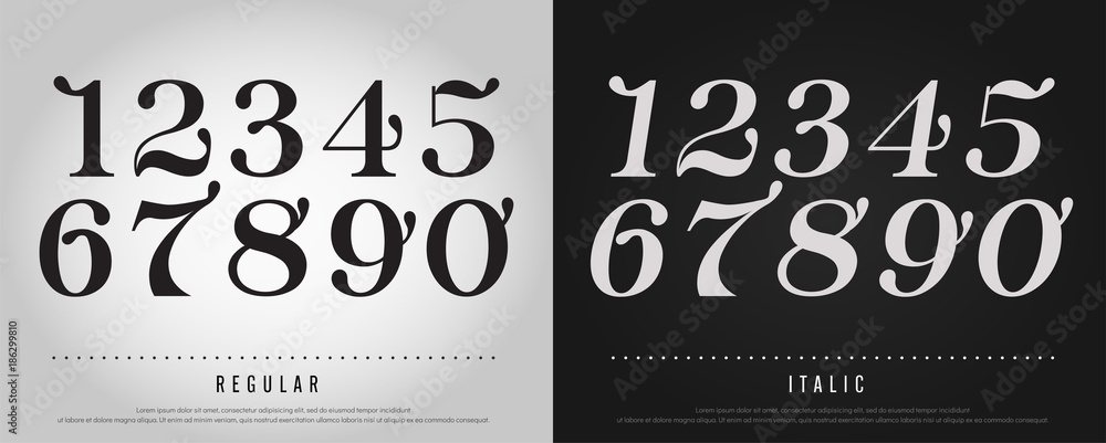 Numbers alphabet letters set. Exclusive Custom Letters. alphabet ...