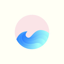 Wave Logo Template. Wave Logotype. Wave Vector Illustration.