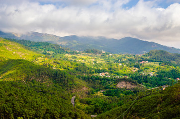 Fototapete - Summer panorama of Apennines mountains, Italy