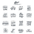 Lettering set with Motivational phrases. Vector illustration.