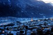 winter valley by night