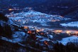 winter valley by night