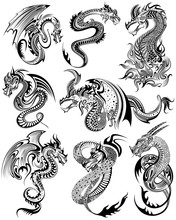 Tattoo Art Design Of Furious Dragon Collection