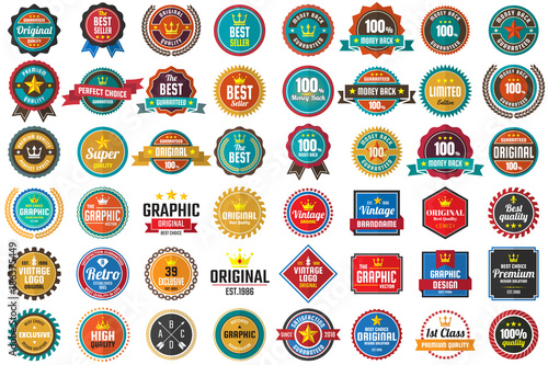 Fotomural Vintage Retro Vector Logo for banner