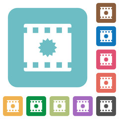 Sticker - Certified movie rounded square flat icons