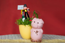 Happy New Year - Chimney Sweeper And Pig As A Symbol Of Good Luck