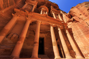 The Treasury at Petra the ancient City  Al Khazneh in Jordan