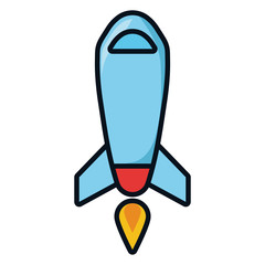 Sticker - Start up rocket symbol