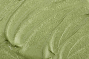 Texture of green clay mask cream