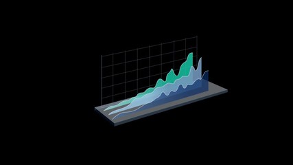 3D Infographic Element with Alpha Channel